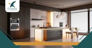 مطبخ مفتوح على الصالة مودرن