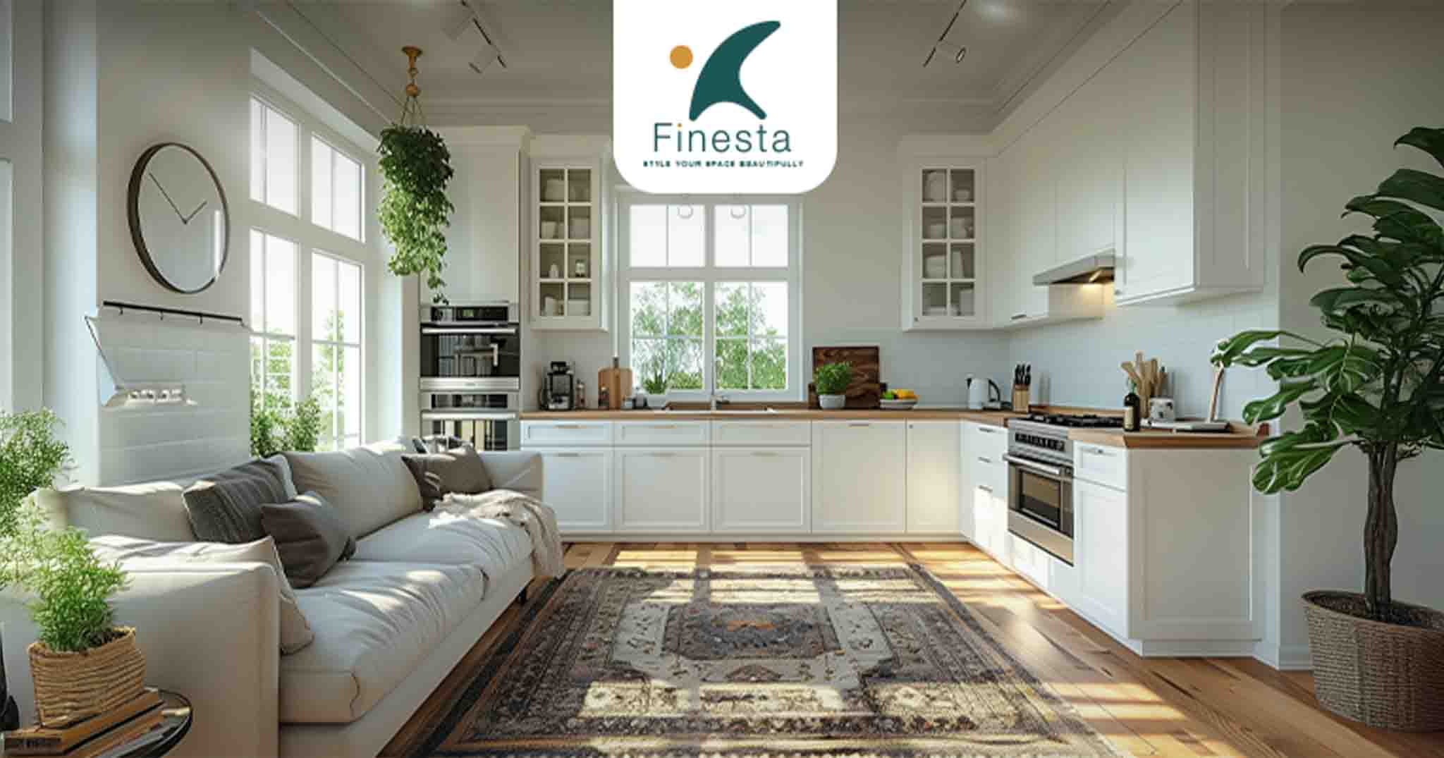 مطبخ أمريكي مفتوح على الصالة